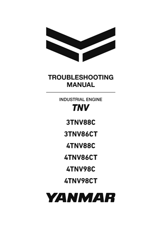 Yanmar 3TNV88C, 3TNV86CT, 4TNV88C, 4TNV86CT, 4TNV98C, 4TNV98CT Industrial Engine