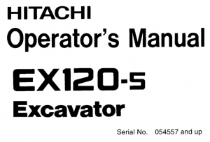 Hitachi EX120-5 Excavator Operator's Manual