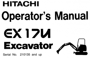 Hitachi EX17U Excavator Operator's Manual