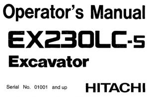 Hitachi EX230LC-5 Excavator Operator's Manual