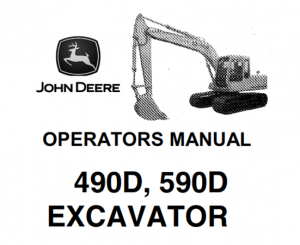 John Deere 490D, 590D Excavator Operator's Manual