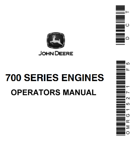 John Deere 700 Series Engines Operator's Manual