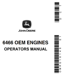 John Deere 6466 OEM Engines Operator's Manual