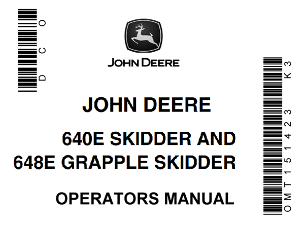 John Deere 640E Skidder, 648E Grapple Skidder Operator’s Manual | A