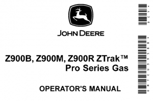 John Deere ZTrak Pro Series Gas Z900B, Z900M, Z900R Zero Turn Mowers