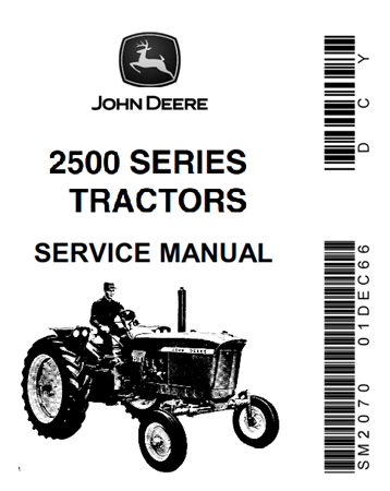 John Deere 2500 Series Tractors (2510, 2520) Service Repair Manual