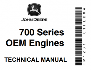 John Deere 700 Series Engine Technical Manual