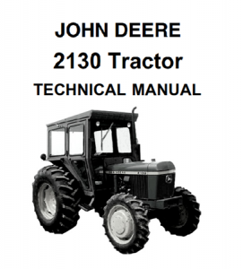 John Deere 2130 Tractor Technical Manual