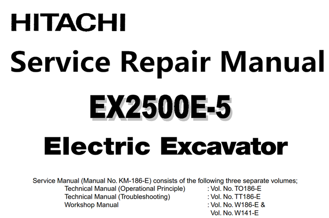 Hitachi EX2500E-5 Electric Excavator Service Repair Manual