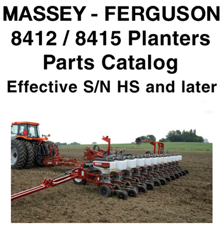 Massey Ferguson 8412 / 8415 Planters Parts Catalog