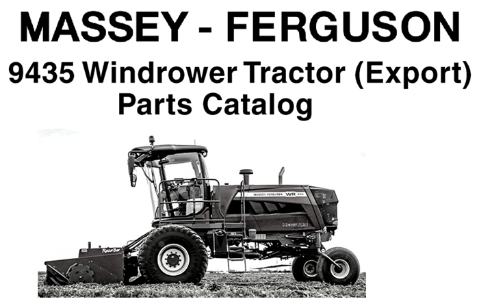 Massey Ferguson 9435 Windrower Tractor (Export) Parts Catalog