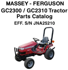 Massey Ferguson GC2300 / GC2310 Tractor Parts Catalog