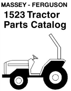 Massey Ferguson 1523 Tractor Parts Catalog