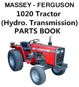 Massey Ferguson 1020 Tractor (Hydro. Transmission) Parts Manual