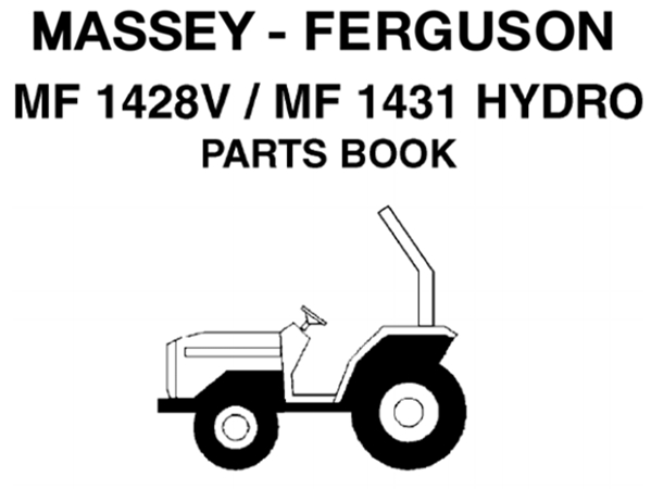 Massey Ferguson 1428V / 1431 Hydro Tractor Parts Manual