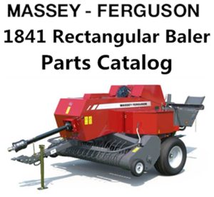 Massey Ferguson 1841 Rectangular Baler Parts Catalog