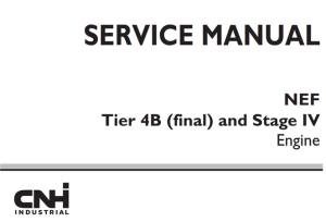 CNH NEF Tier 4B (final) and Stage IV Engine Service Repair Manual