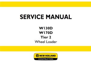 New Holland W130D W170D Tier 2 Wheel Loader Service Repair Manual