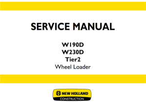 New Holland W190D W230D Tier2 Wheel Loader Service Repair Manual