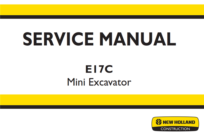 New Holland E17C Mini Excavator Service Repair Manual