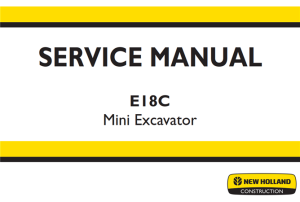 New Holland E18C Mini Excavator Service Repair Manual