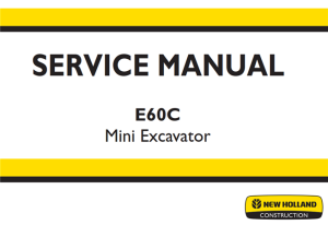 New Holland E60C Mini Excavator Service Repair Manual