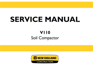 New Holland V110 Soil Compactor Service Repair Manual