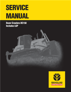 New Holland DC150 Dozer Crawlers (Includes LGP) Service Repair Manual