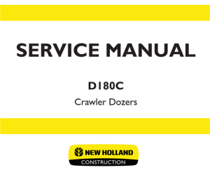 New Holland D180C Crawler Dozers Service Repair Manual