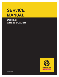 New Holland LW230.B Wheel Loader Service Repair Manual