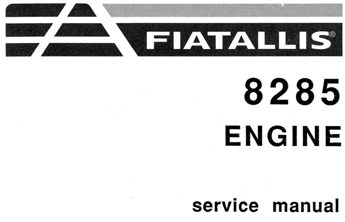 Fiat-Allis 8285 Engine Service Repair Manual