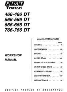 Fiat Trattori 466, 466 DT, 566, 566 DT, 666, 666 DT, 766, 766 DT Tractors