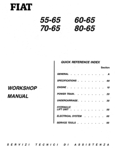 Fiat 55-65, 60-65, 70-65, 80-65, 465C, 565C, 665C, 765C Tractors Service Repair Manual