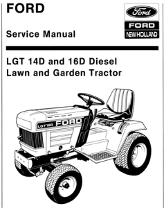 Ford LGT 14D & 16D Diesel Lawn and Garden Tractor Service Repair Manual