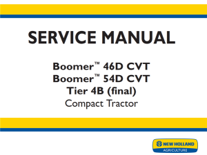 New Holland Boomer 46D CVT, Boomer 54D CVT Tier 4B (final) Compact Tractor