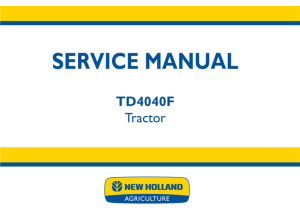 New Holland TD4040F Tractor Service Repair Manual