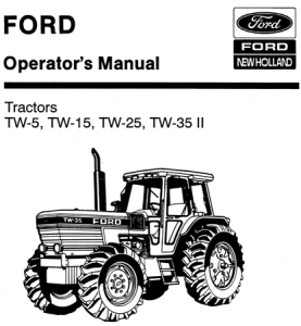 Ford TW-5, TW-15, TW-25, TW-35 II Tractors Operator's Manual