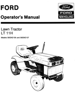 Ford LT 11H Lawn Tractor Operator's Manual (Models 09GN2106 and 09GN2107)