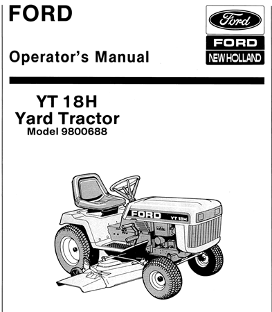 Ford YT 18H Yard Tractor Operator's Manual (Model 9800688)