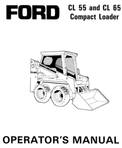 Ford CL55, CL65 Compact Loader Operator's Manual