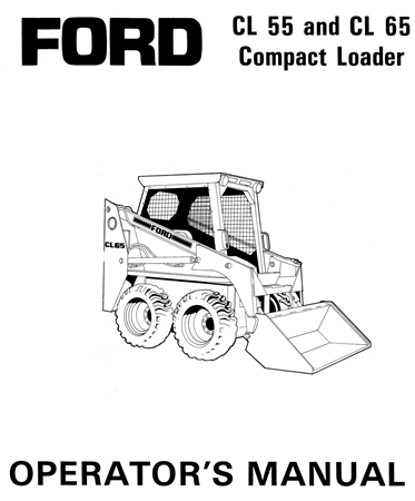 Ford CL55, CL65 Compact Loader Operator's Manual