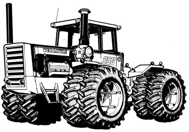 Versatile 950 Four-Wheel Drive Tractor Operator's Manual (Model Year: 1980)