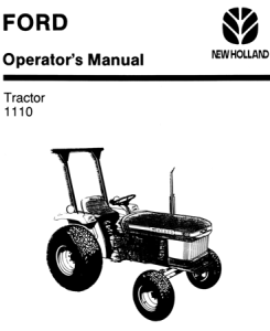 Ford 1110 Tractor Operator's Manual