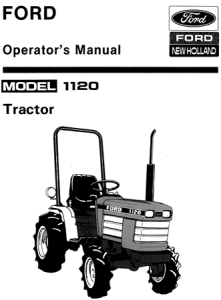 Ford 1120 Tractor Operator's Manual