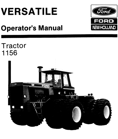 Versatile 1156 Tractor Operator's Manual