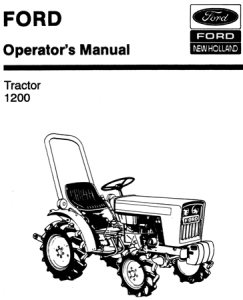 Ford 1200 Tractor Operator's Manual