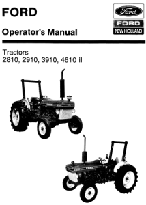 Ford 2810, 2910, 3910, 4610 Series 2 Tractors Operator's Manual