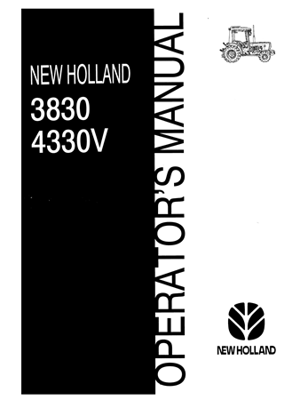 New Holland 3830, 4330V Tractors Operator's Manual