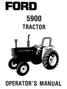 Ford 5900 Tractor Operator's Manual