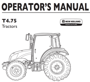 New Holland T4.75 Tractors Operator's Manual